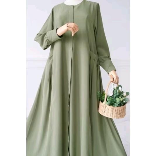 EY- GAMIS BASIC POLOS SYARI QAILA CORDELIA CRINCKLE DAILY WEAR BY ALHAURAA
