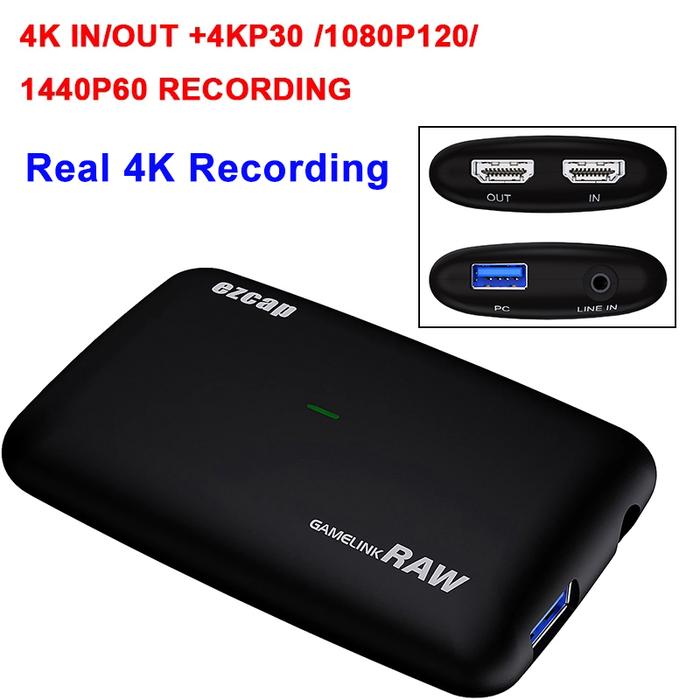 Ezcap 321A USB 3.0 4K Video Capture Card Game Live Streaming Device