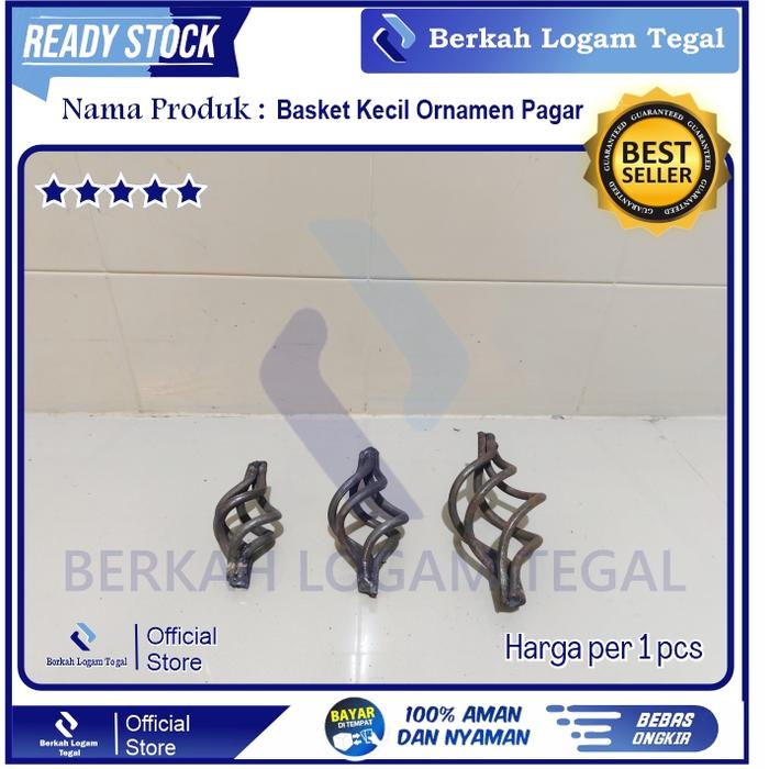 Basket kecil besi ornamen pagar/tralis