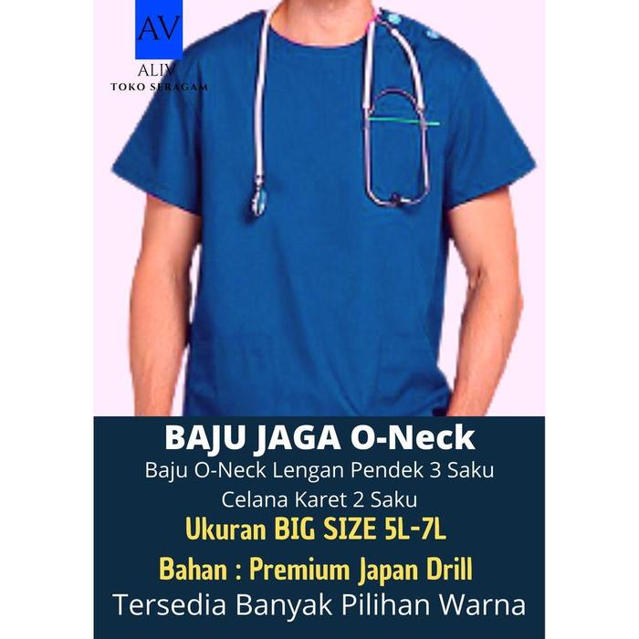 PREMIUM (READY) terjamin Medical Scrub Baju Jaga Medis OKA APD Japan Drill Big Size 5L-7L terlaris