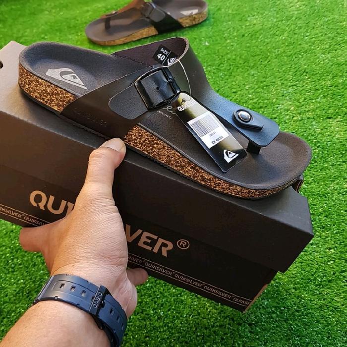 sandal jepit kulit sendal quiksilver pria import Kasual