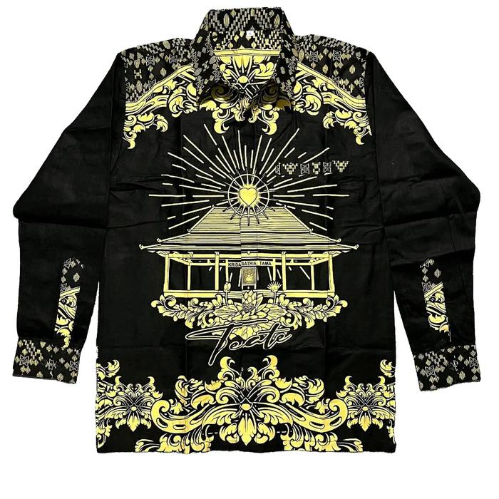 Kemeja Batik PSHT Gambar Padepokan SH Terate untuk Acara Formal Pria - Banyak Varian Ukuran - Baju P