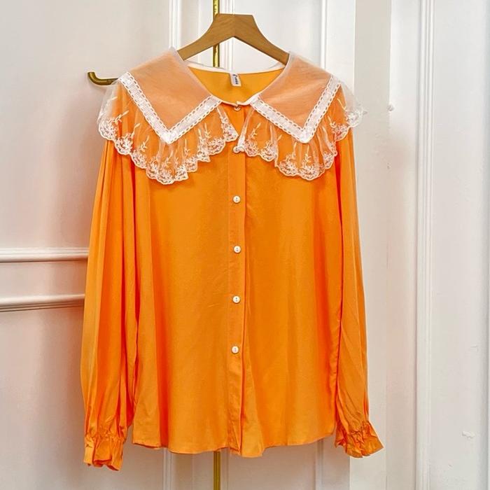 #216 Blouse Atasan Outfit Wanita Lengan Panjang Kancing