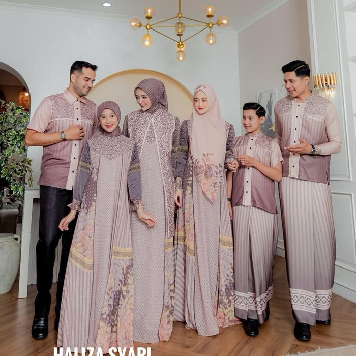 ALESYA FAMILY PREMIUM RAYA SET HALIZA SYARI Beningwidayati Gamis Ceruty Halus & Koko Ayah Mukena Wan