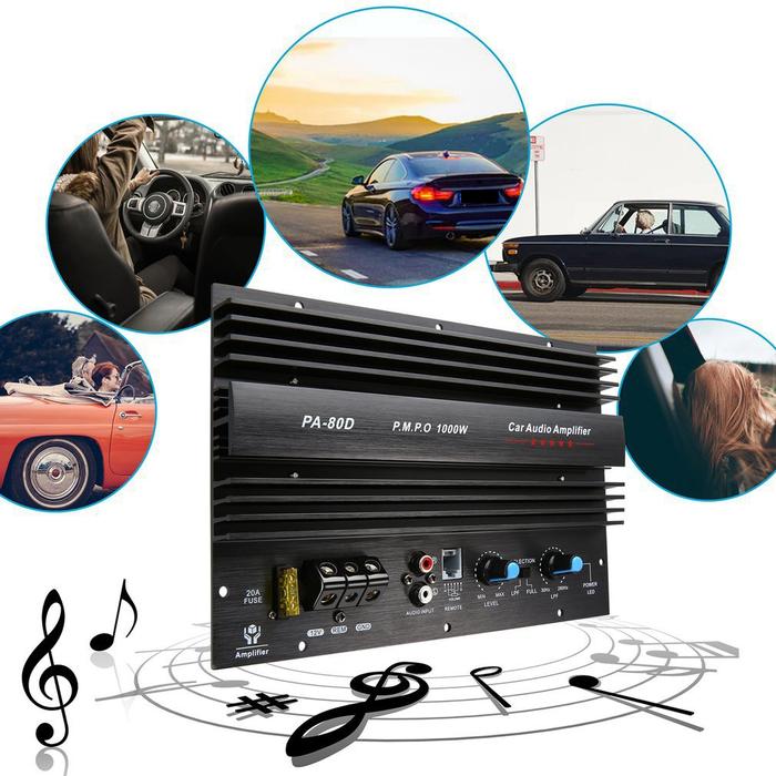 PA-80D 12V 1000W Car Audio High Power Amplifier Amp Board Powerful