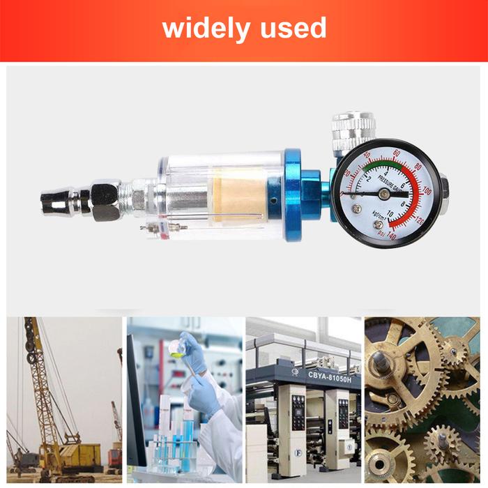 Spray Gun Air Regulator Gauge In-line Oil Water Trap Filter