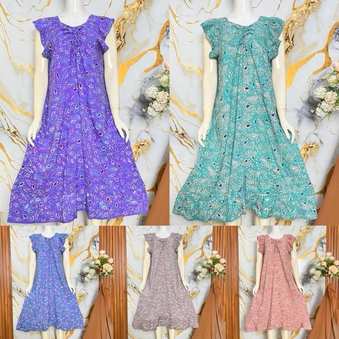 DASTER YCS | tanpa lengan | BATIK CAP COLET BARPINDO | Ld 110 Pb 115 | Baju Tidur Wanita Motif Cap