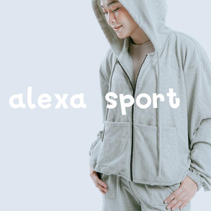 Veralikes - Alexa Sport One Set Olahraga & Santai - Bahan Kaos Rib Knit - Jaket Bomber Celana Cargo 