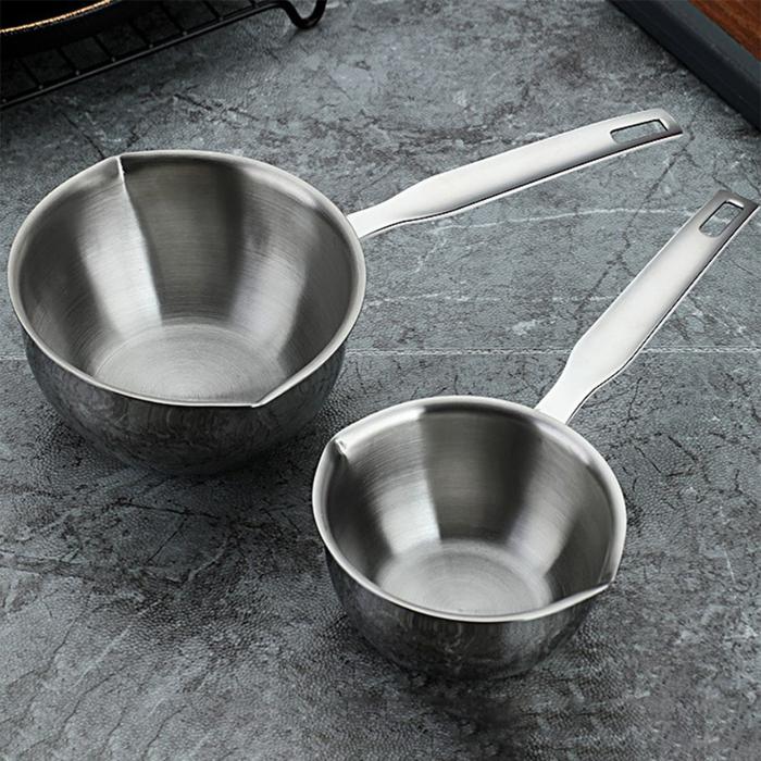 304 Stainless Steel Milk Pot Frying Pan Oil Splashing Pot Melting Pot