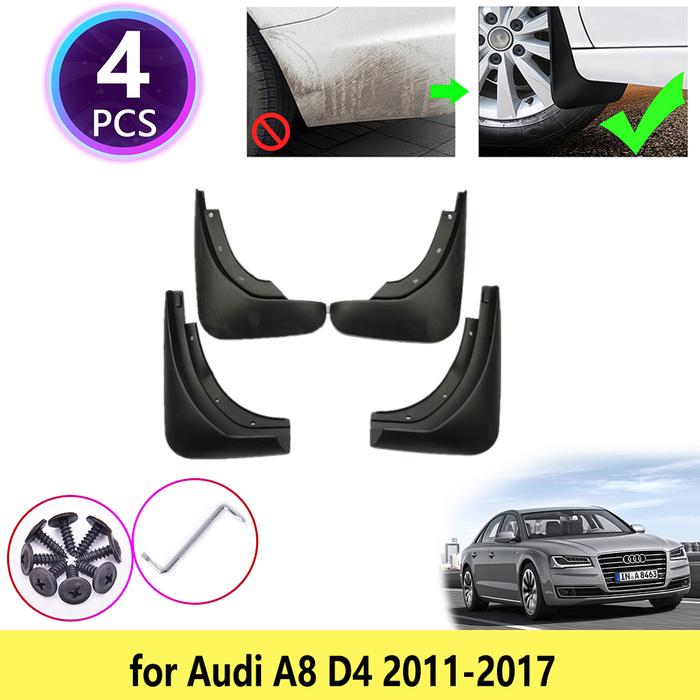 for Audi A8 D4 2011 2012 2013 2014 2015 2016 2017 Mudguards Mudflaps
