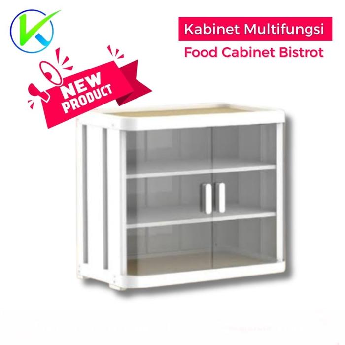 READY Rak Serbaguna Multifungsi Food Cabinet Naiba Bistro Tempat Penyimpanan Makanan Tertutup Food C