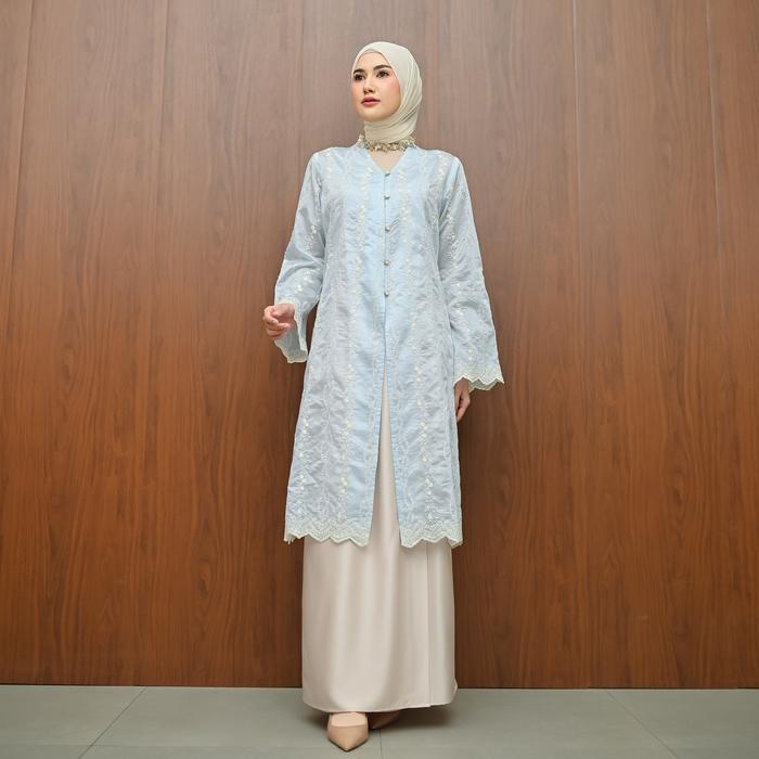 Aisyalina Id Chaesha Tunik Series Bahan Mirza Silk Mix Tancel Crush Wanita Elegan Simple Daily
