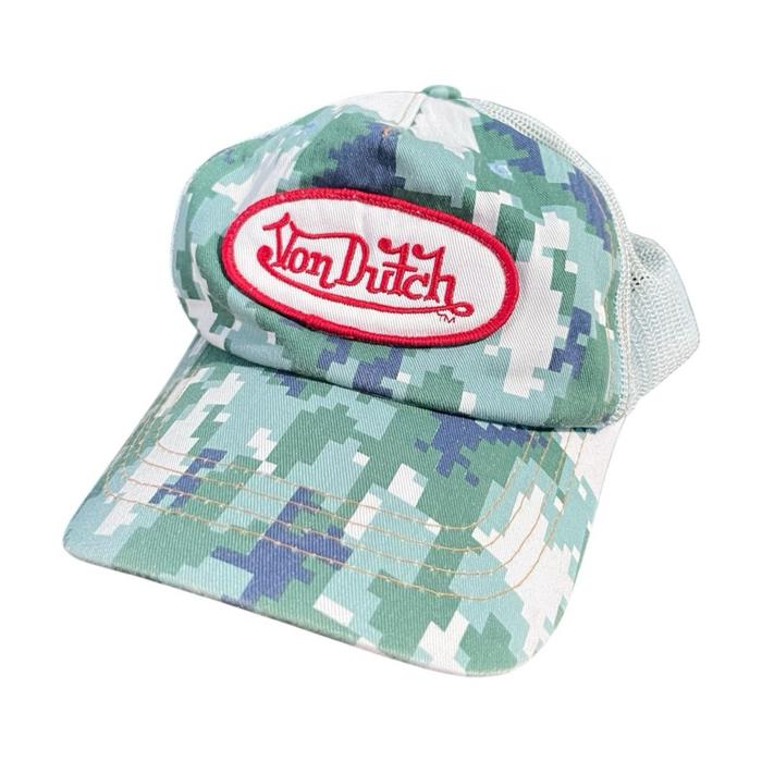 Topi Camo Camouflage Loreng Army Jaring Trucker Hat Hats Caps VD Von Dutch Vondutch Authentic Origin