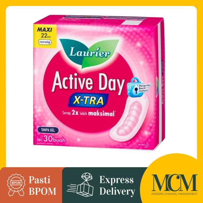Pembalut Wanita - Laurier Active Day Maxi Non Wing - 30 Pads