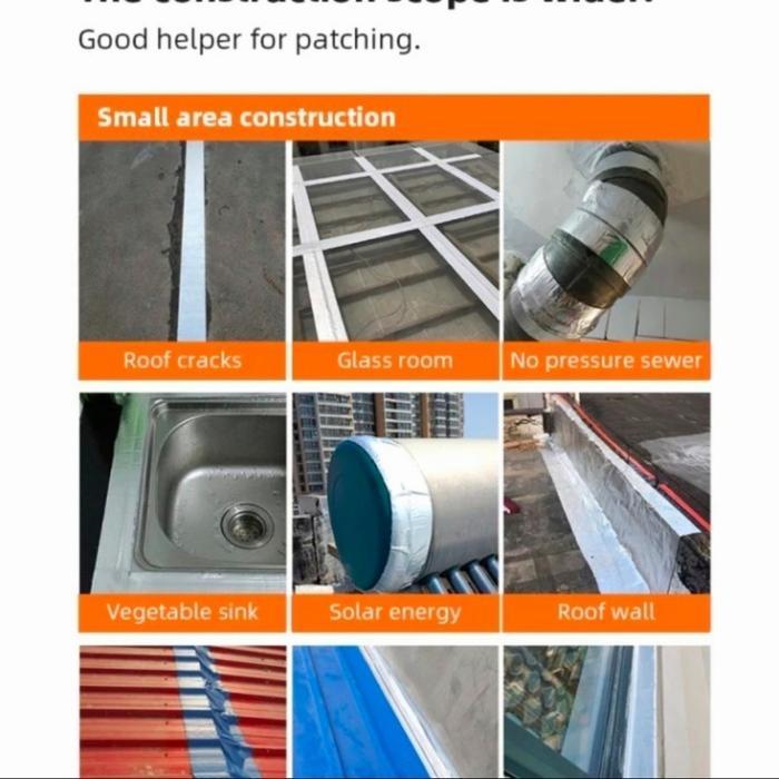 Lakban aluminium foil anti air isolasi pipa talang waterproof tape