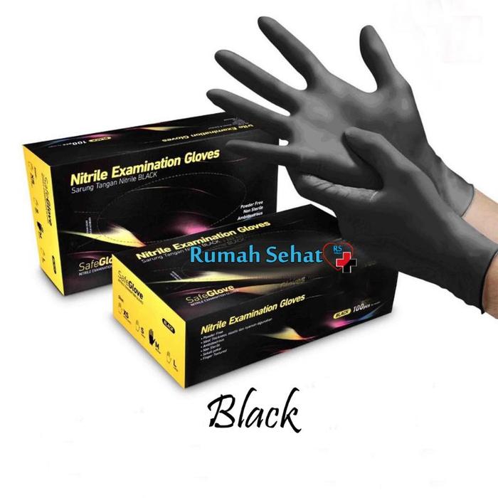 Sarung Tangan Premium Sarung Tangan Nitrile Hitam Sarung Tangan Latex Nitrile Hitam