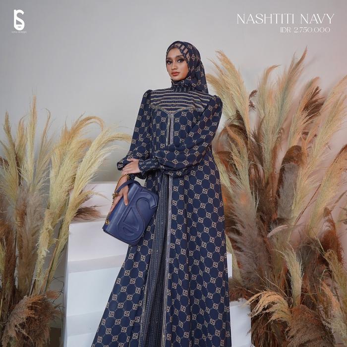 El es makassar by hai Lina Sukijo Nashtiti navy set scarf