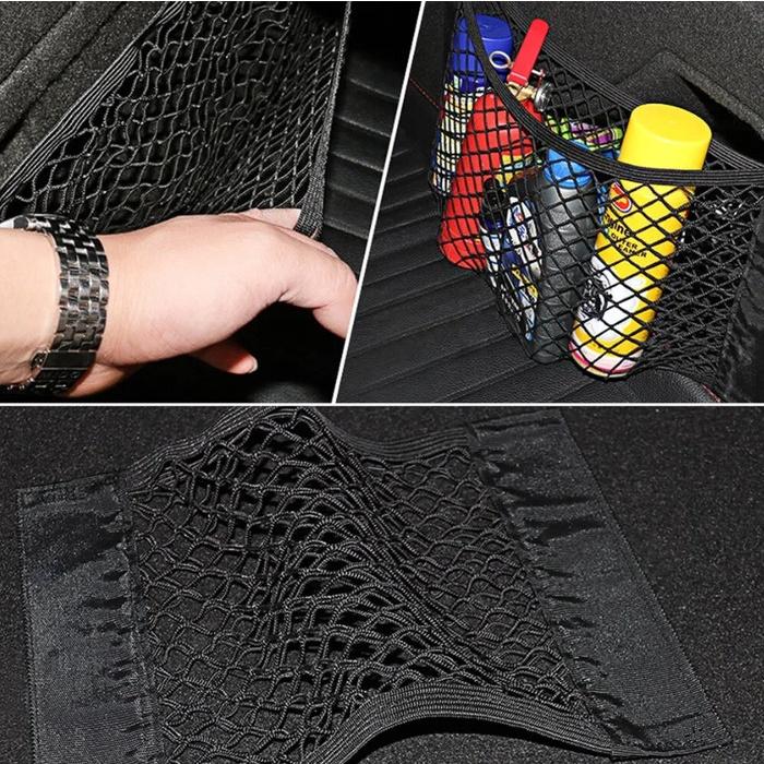Jaring Velcro Bagasi Mobil Bludru Car Organizer Apar Kunci Dongkrak