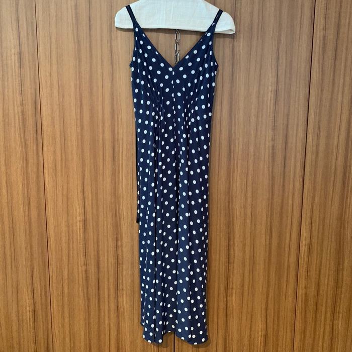 LEE MATHEWS Blue Polkadot dress