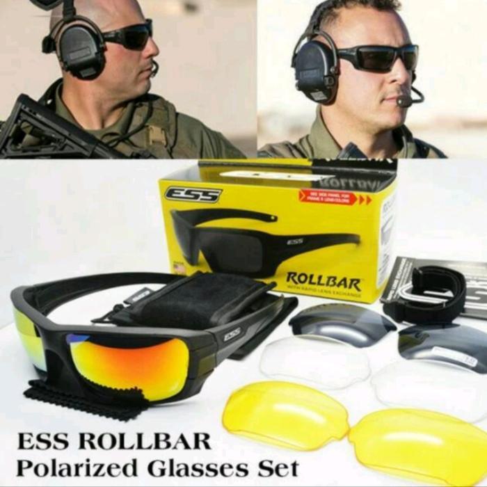 Kacamata Tactical Pria Kacamata Airport Ees Rollbar 4 Lensa