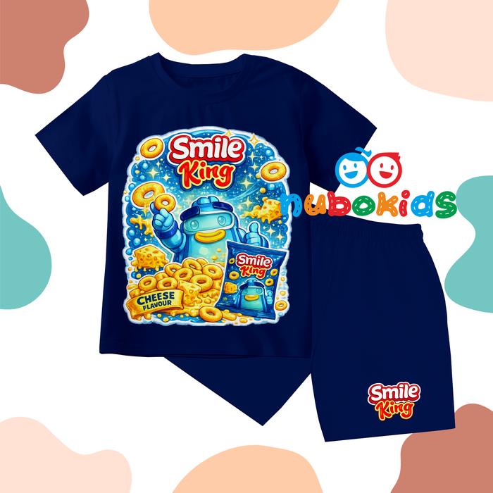 Nubo Kids Setelan Anak Celana Cowok Cewek Gambar FULL Tema Snack Gambar Snack Smile King