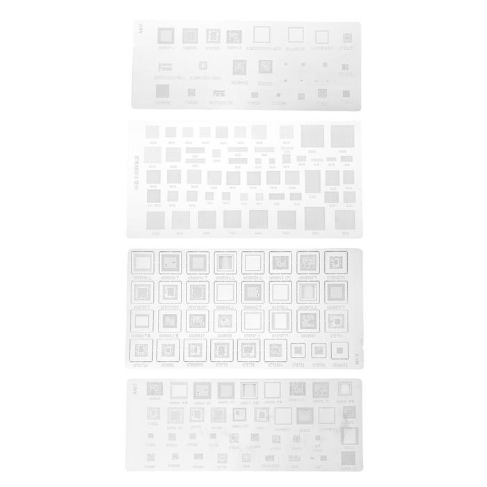 4PCS Universal BGA Stencil for MTK MSM Samsung Huawei Xiaomi iPad CPU RAM PM Power IC Reball Pin Dir