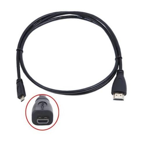 Kabel 1.0M Kompatibel dengan HDMI Mikro Ke TV HDTV untuk Tablet Asus