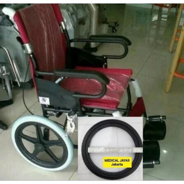 Ban kursi roda ukuran 16 roda belakang kursi roda