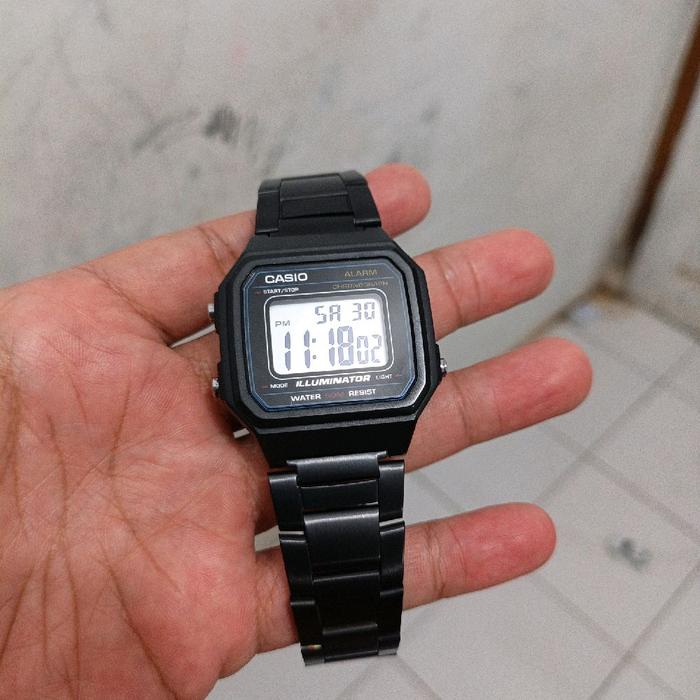 Casio W-217H Preloved dengan Tali Logam Tahan Air 50M dan Fitur Illuminator Original Garansi Resmi P