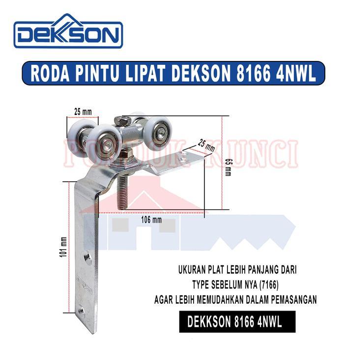 Roda Atas Pintu Lipat Dekkson TH 8166 4NWL Hanger Folding Door Aluminium Dekson
