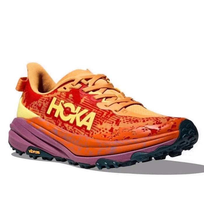 Promo running shoes trail running pria hoka one one speadgoat 6 oren sepatu olahraga