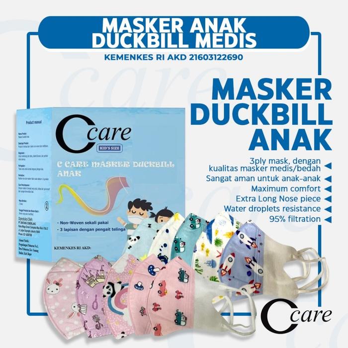 Ccare Masker Duckbill Anak Motif Mix Lucu isi 50