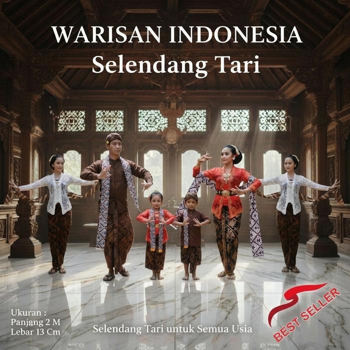 SELENDANG JUMPUTAN Selendang tari/sampur tari/selendang/sampur/selendang batik/selendang cukin/samp