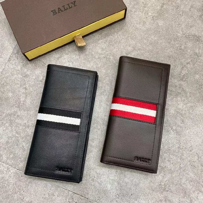 BALLY Dompet Pria wanita Leather Men Long Wallet dengan Desain Elegan dan Praktis untuk Penggunaan