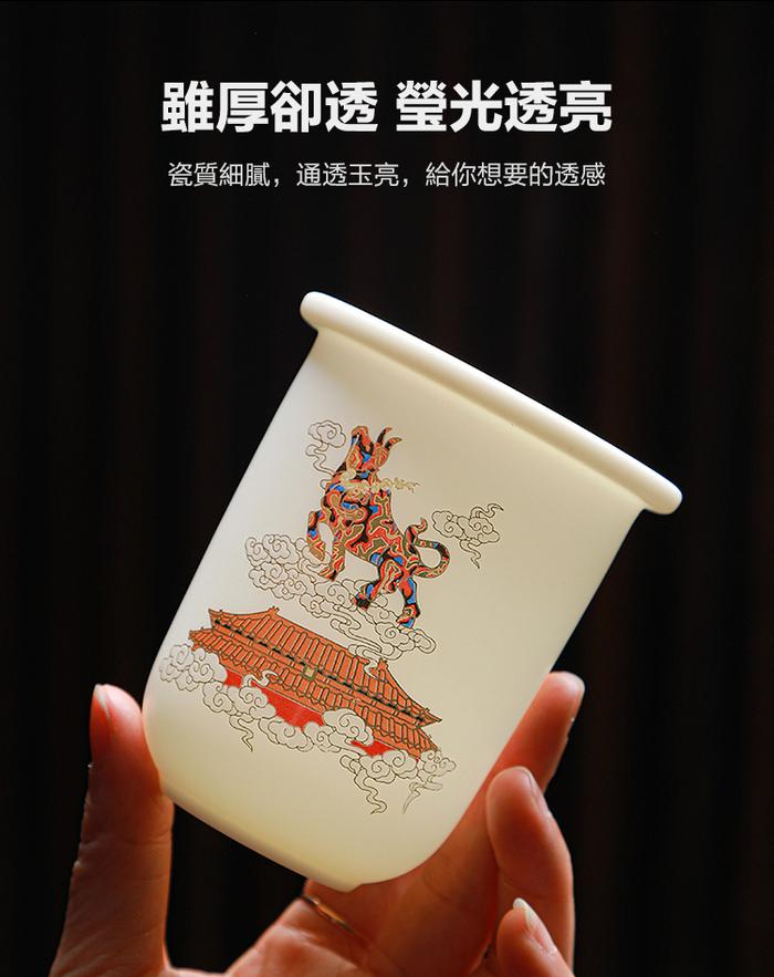 Set Teh Travel Set Teh Keramik Glasir Cangkir Teh Gaiwan Porselen Set