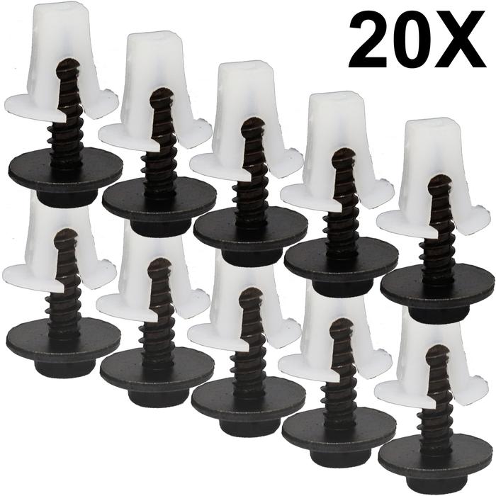 Exterior Grommet Expanding Nut Screws Front Bumper Insert Clips For