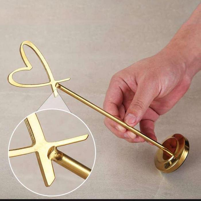Tiang Nomor Meja Stainless Bentuk Jantung Stand Holder Menu Table Number Holder Penjepit Menu Meja