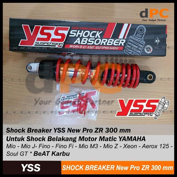 Shock Breaker YSS New Pro ZR 300 mm untuk Motor Matic Yamaha Mio Aerox