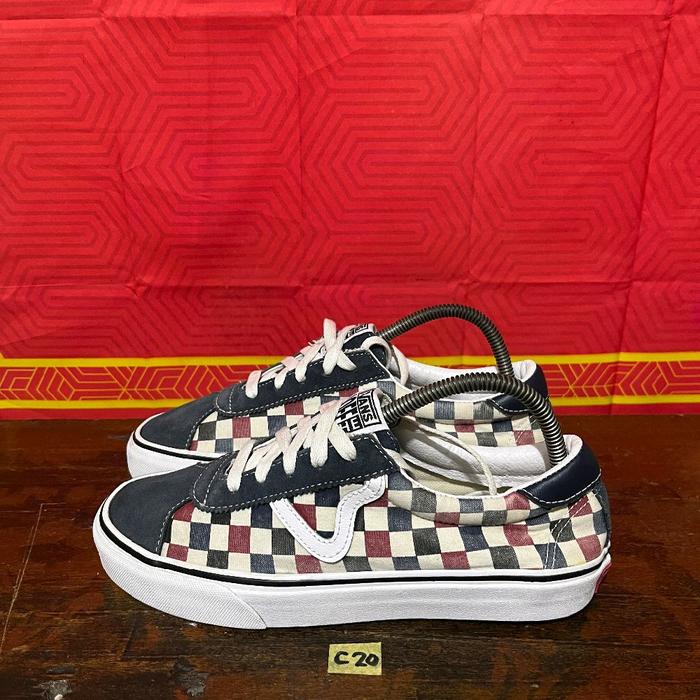 Sepatu second original Vans sport washed dress blue size 40