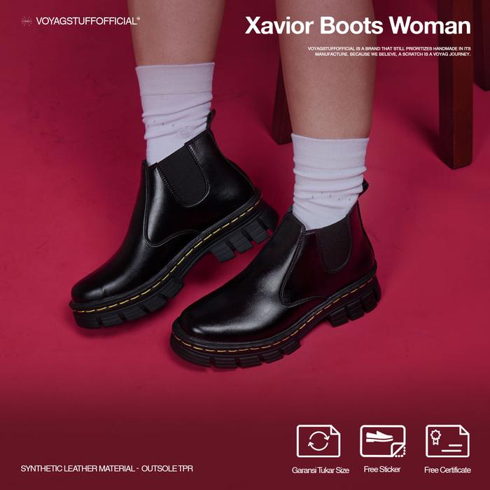 Voyagstuffofficial - Xavior Sepatu Boots Woman Black