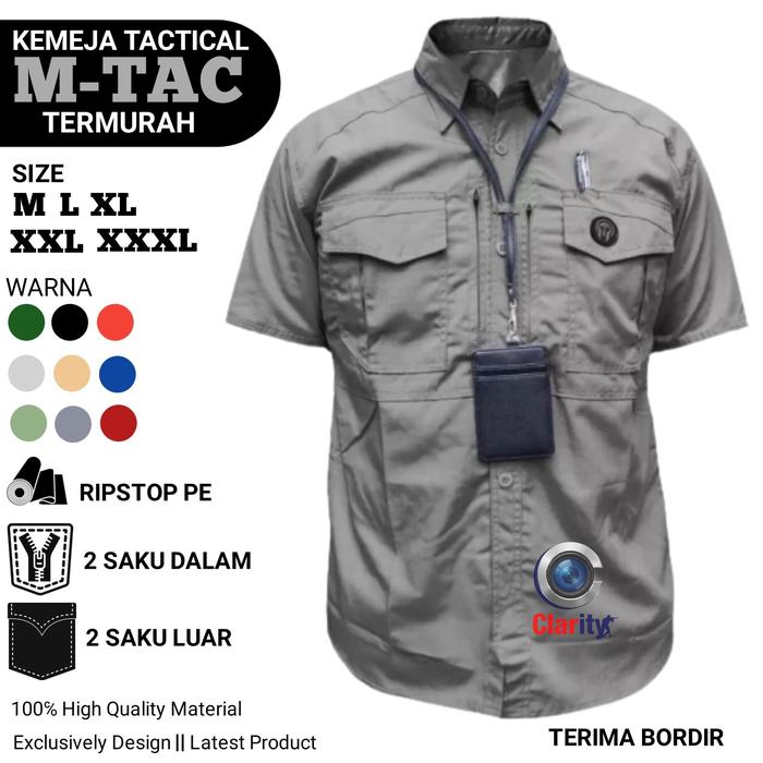 COD Kemeja Tactical MTac Lengan Pendek | Baju Kemeja Taktikal M-Tac Lapangan | Polisi | Ripstop Poly