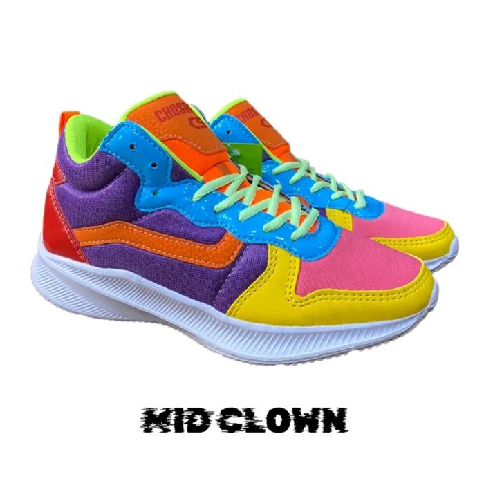 Chosamon CMSN Mid Top Clown Badut Original Sepatu Olahraga Senam Zumba Aerobics Line Dance Voli Tenn