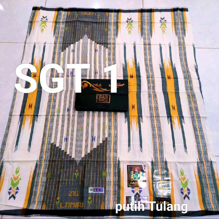 Sarung LAMIRI SGT SUTRA S90 Penenun jahit Tengah Sutra 50% Full Songket 210