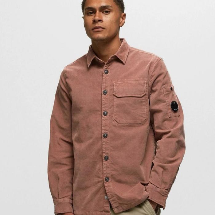 CP COMPANY Corduroy Shirt Red Longsleeve