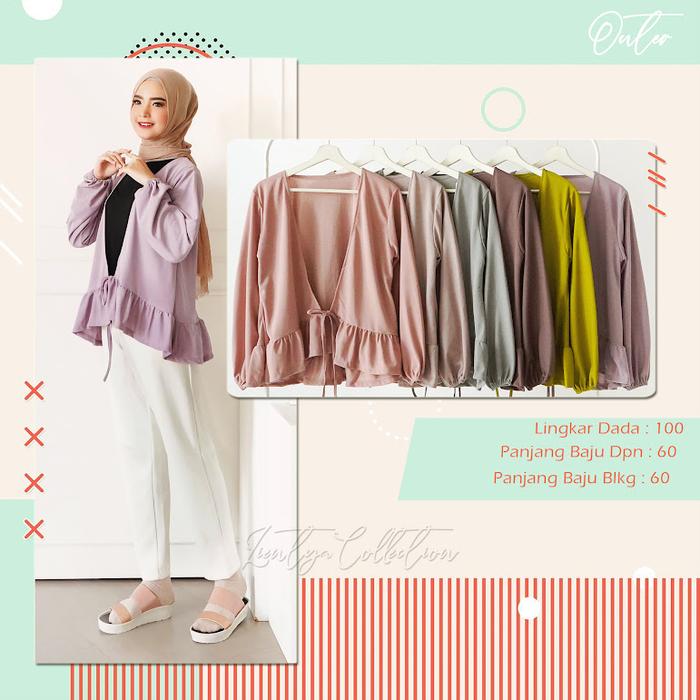 LS Outer Lengan Panjang Rempel Wafel Velvet Fit to L Fashionable & Nyaman untuk Santai & Formal