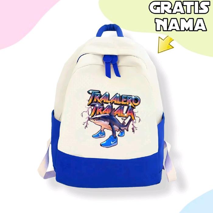 Tas Ransel Sekolah Anak Anomali Tralalero Tralala / Tas Ransel Anak Tralalero Tralala Terbaru