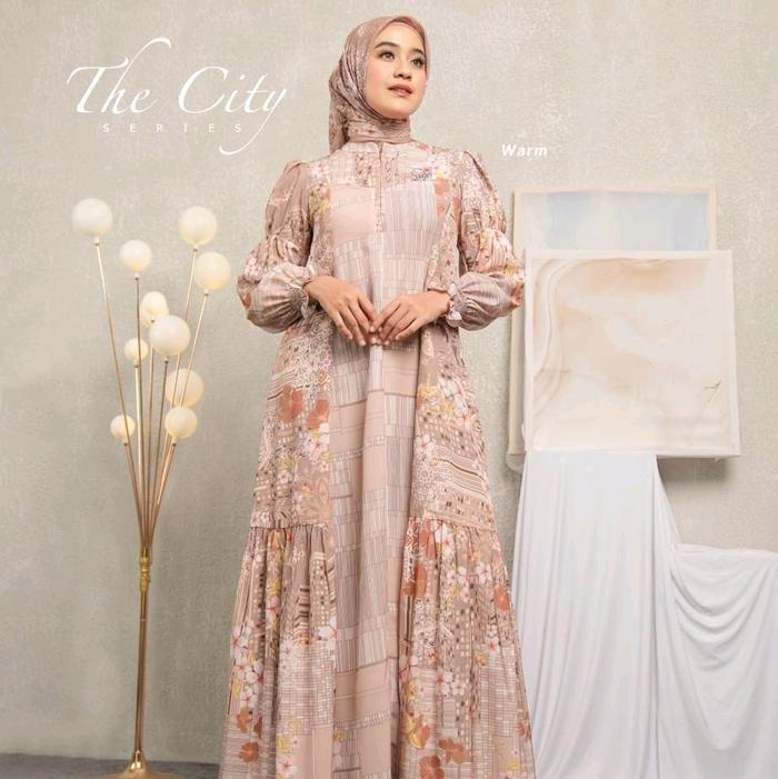 THE CITY DRESS FREE SCARF ARABELLE / the City DRESS + SCARF Arabelle/ Arabelle dress Gamis Wanita Mu