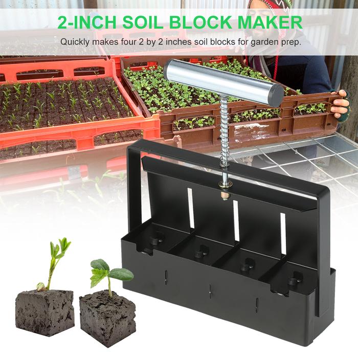 Handheld Soil Blocker 2-Inch Soil Block Maker Soil Blocking Tool Home