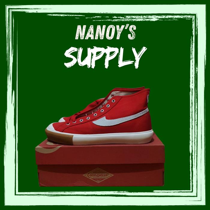 Sepatu Compass Gazelle Red Gum High