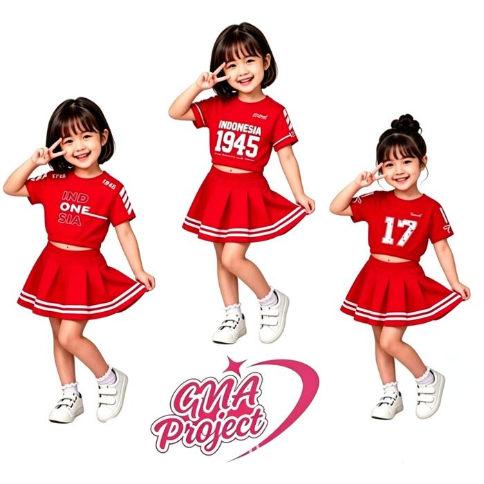 GNA PROJECT / SETELAN ROK 17 AGUSTUS / KEMERDEKAAN 1945 / INDONESIA / BAJU ANAK PEREMPUAN / 1945